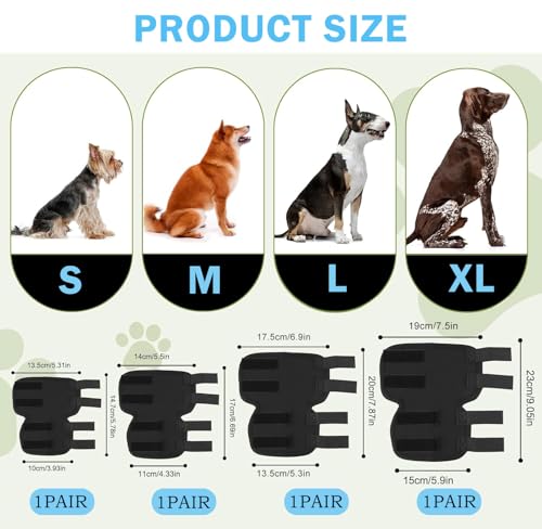 Image of 1 Pair Dog Leg Braces for Back Legs, Adjustable Hock Support Wrap for ACL Tear, Arthritis & Joint Pain Relief, Breathable Hind Leg Brace for Large & Senior Dogs (XL)