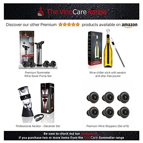VINOCARE- Wijnstop voor wijnpompen, Premium sommelier Wijnstopper (x6) - Image 7