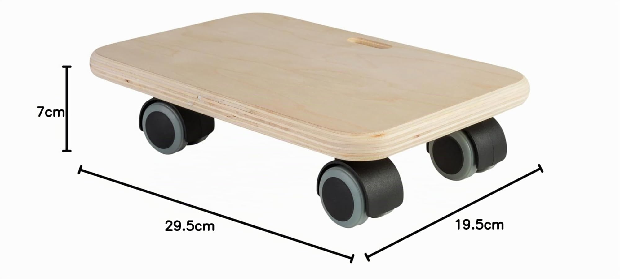 Dörner + Helmer 2906812 Quattro Soft Chariot de Transport avec roulettes de parquet Charge maximale 80 kg Surface d'appui 290 x 190 mm