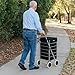4-Wheel Folding Shopping Trolley Cart - Large 60L Capacity Bag with Adjustable Handle, Premium Lightweight Design (Black)
