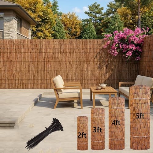 Genérico Rollos De Cañizo De Caña, Valla de Cañizo Decorativa para el Balcón, 50 60 70 80 90 100 110 120 130 150 160cm Valla De Bambú privacidad para Patio, Paravientos Natural de Terraza
