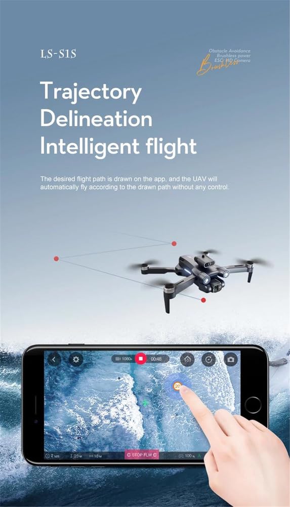 Dual Battery,Nuevo Mini dron S1S con cámara 8K, Profesional, Motor sin escobillas, dron con cámara Dual HD, cuadricóptero Plegable, Juguetes para Evitar obstáculos