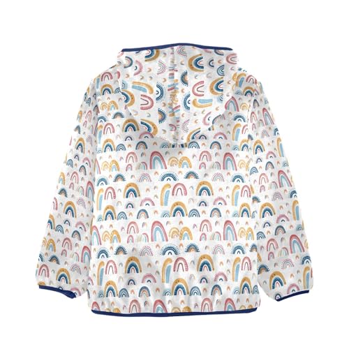 Rainbow Hearts Boys Fleece Coat,Children's Zip-Up Hoodie Jacket,Baby Warm Fashion Outerwear 3-10T,A1134082