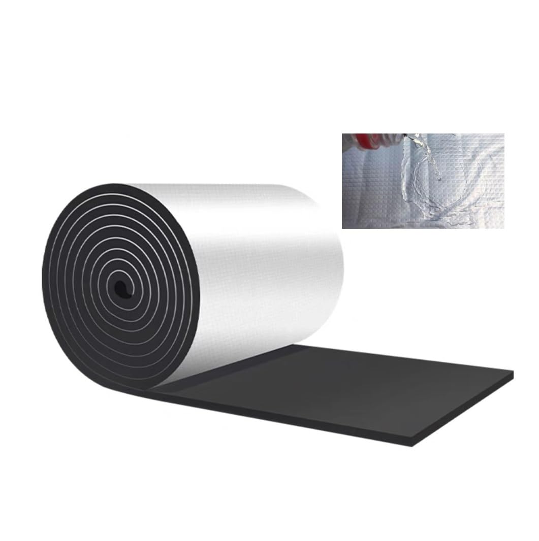 Estera Aislante De Protección Térmica, Estera Amortiguadora De Ruido, Estera Aislante Adhesiva De Sonido Para Automóvil, /Para loft, suelo, pared. Fácil de instalar ( Color : 5mm(THK) , Size : 1*8M (8