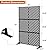 Meyoppm 72" H×47" W Metal Privacy Screen, Outdoor Indoor Privacy Screens with Stand Panels, Free Standing Decorative Privacy Screen for Patio