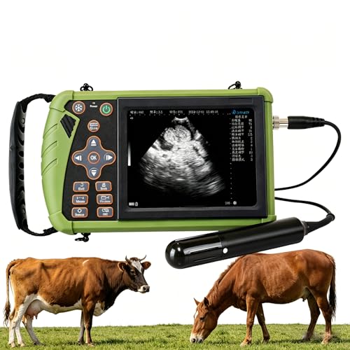 DAWEIanimed Upgraded 3.5MHz Rectal & Convex Dual-Use Probe Veterinary Ultrasound Machine for Cattle and Horse, Portable Handheld Vet Scanner for Pregnancy and Reproduction Check on Farm