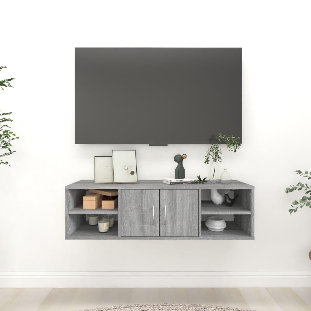 Sonoma - Estantería de pared (102 x 30 x 29 cm), color gris