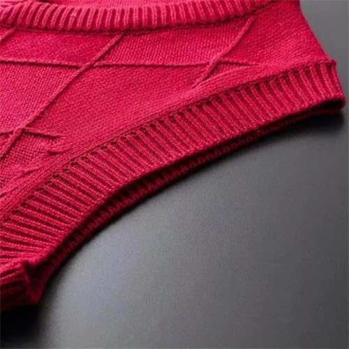 Men V-Neck Pullover Waistcoat Slim Sweater Vest Male Solid Knit Tops Spring Fall4