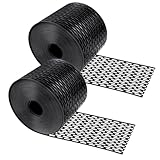 VKQ 3.93' x32.8FT Soffit Vent Strip for Eaves Ventilation Weather-Resistant Composite Material | Bird...