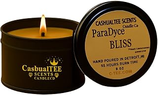 Affirmation Manifestation Handmade Pear_Lovespell_ Lavender Paradyce Bliss Scented Candle | Aromatherapy | Crackling Wood Wick | Coconut Wax Candles | 8oz