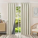 Runyéla 100% cortina térmica aislante antifrío, beige claro