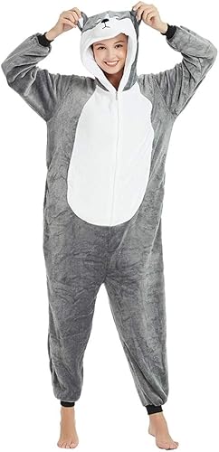 ANBOTA - Disfraz de conejo de Pascua para adultos mujeres hombres Halloween pijama