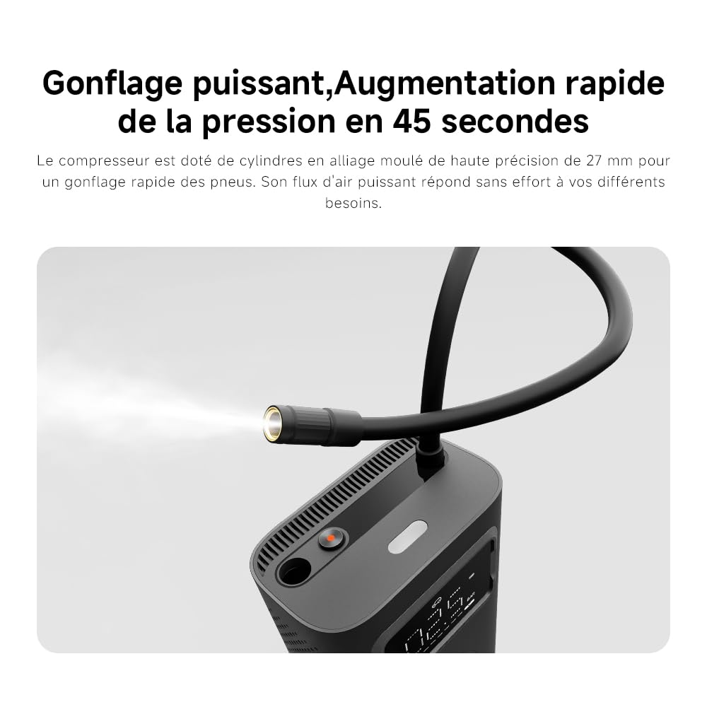 Xiaomi Portable Electric Air Compressor 2 Pro, Batterie 2500 mAh, 5 Modes, 150 PSI, Arrêt Automatique, Écran Digital & Lampe LED, USB‑C – Idéal pour Voiture, Vélo, Moto, Trottinette & Ballons