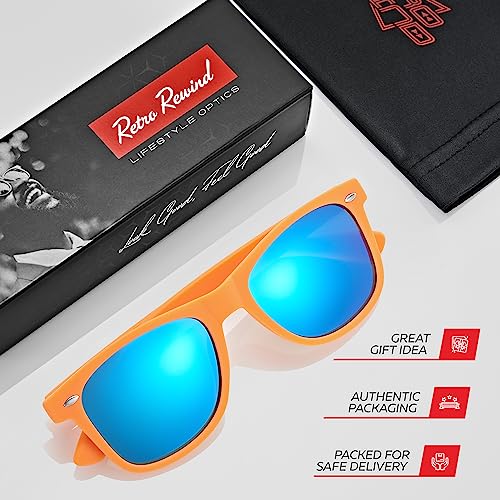 Image of Retro Rewind Polarized Sunglasses for Women Men - UV400 Classic Square Vintage Shades Trendy Unisex Sun Glasses