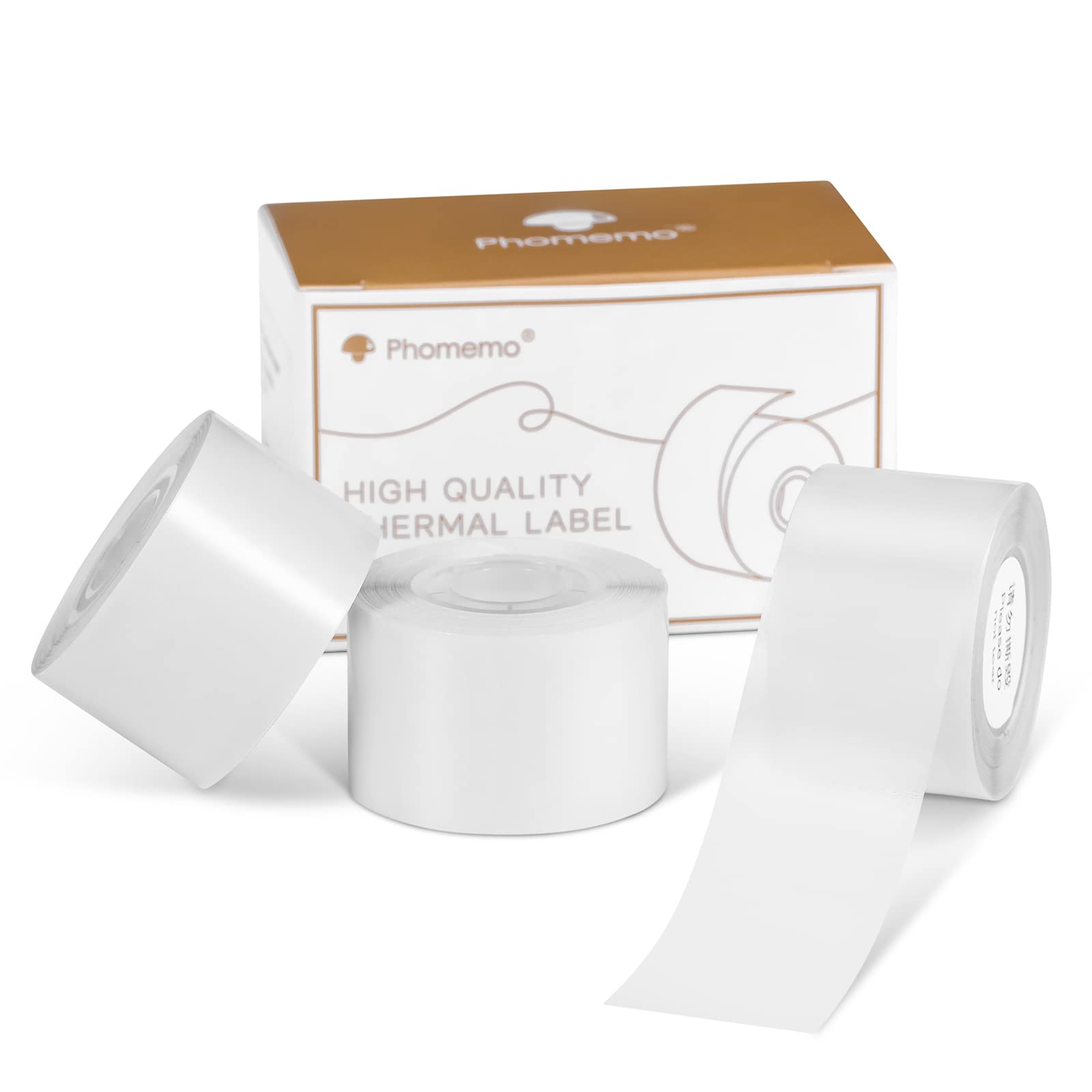 Label Tape Continuous Thermal Adhesive Label Paper Compatible with Phomemo D50 Label Maker, Transparent Label Roll, 24mm*6m, Waterproof, Oilproof,Abrasion Resistance