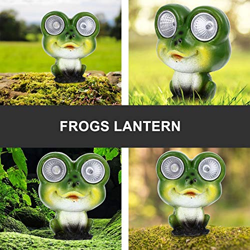 Yardwe Luz Solar Sapo Solar Estátua Jardim Jardim Decoração Ao Ar Livre para Pátio Gramado Quintal (