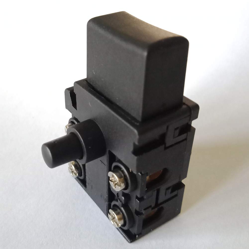 KEDU HY79C-21 Interruptor de disparo Interruptores pulsadores con botón autobloqueante para máquina de corte Taladro eléctrico Cortacésped 125/250V 22/12A pack de 2