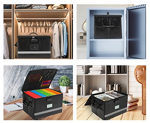 Exlifbag File Box With Lock, Portable Document Organizer Box With Handle, Fireproof File Box For Home Office, Legal File Organizer Storage #TOP4