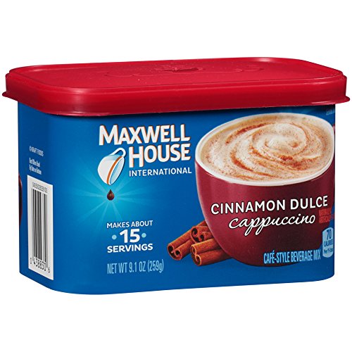 Maxwell House International Cafe Flavored Instant Coffee, Cinnamon Dulce Cappuccino, 9.1 Ounce Canister (Pack of 4)