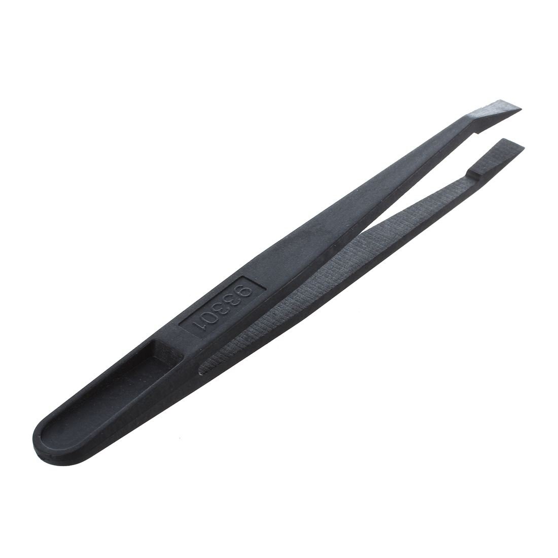 2 Pinces Anti-statiques à Embout Plat - Noir, 4,5 Cm - Idéal Pour L'électronique Et Le Montage