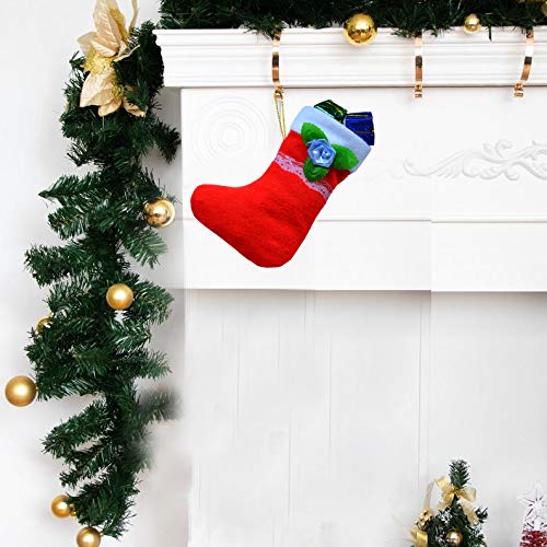 ME & YOU Premium Christmas Stocking Sack for Festive Home Decoration and Gift Storage, Beautiful Hanging Christmas Stockings Red and White Color (7.4 Inch) (Pack 4) 1