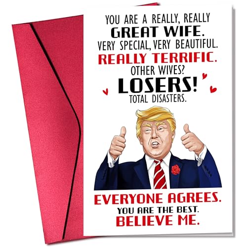 Pawzity Mothers Day Card for Wife from Husband - Christmas Cards for Wife - Funny 1st Christmas, Valentines Day, Wedding Anniversary, Birthday Cards for Her - Single 5.3''x 8'' Folded Greeting Card