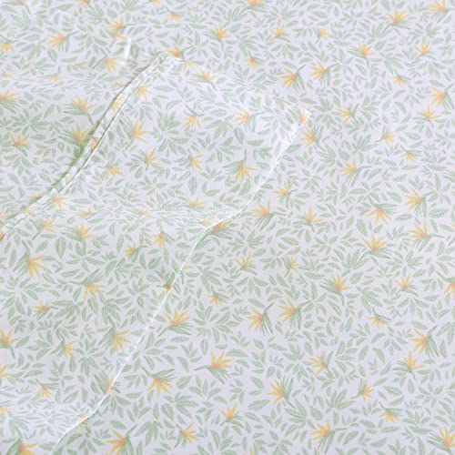 Image of Tommy Bahama - King Size Sheet Set, 100% Cotton Percale Bedding with a Crisp & Cool Feel, Bed Sheets with Matching Fitted Sheet & Pillowcases (Cool Zone Sage)