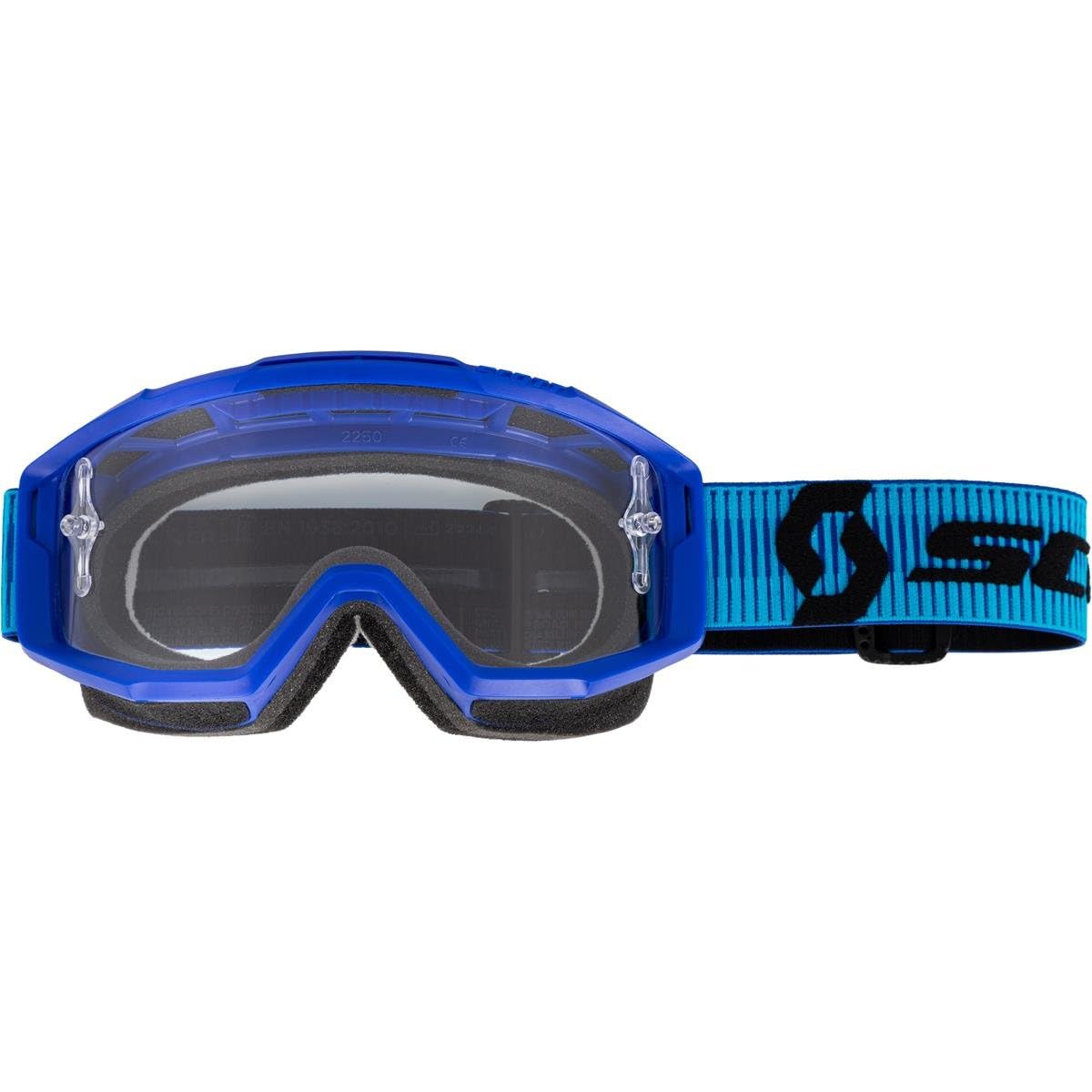 SCOTT Split OTG 2024 Occhiali da motocross, blu/​nero, unica taglia