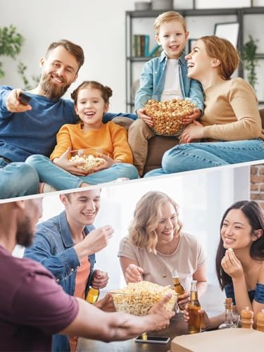 Image of Popcorn Machine Big Vintage Collection and Electric Popcorn Maker Making Machine,Automatic Instant Popcorn Maker Stylish Design 1200-Watts Electric Popcorn Maker Machine For Home Use (Round)