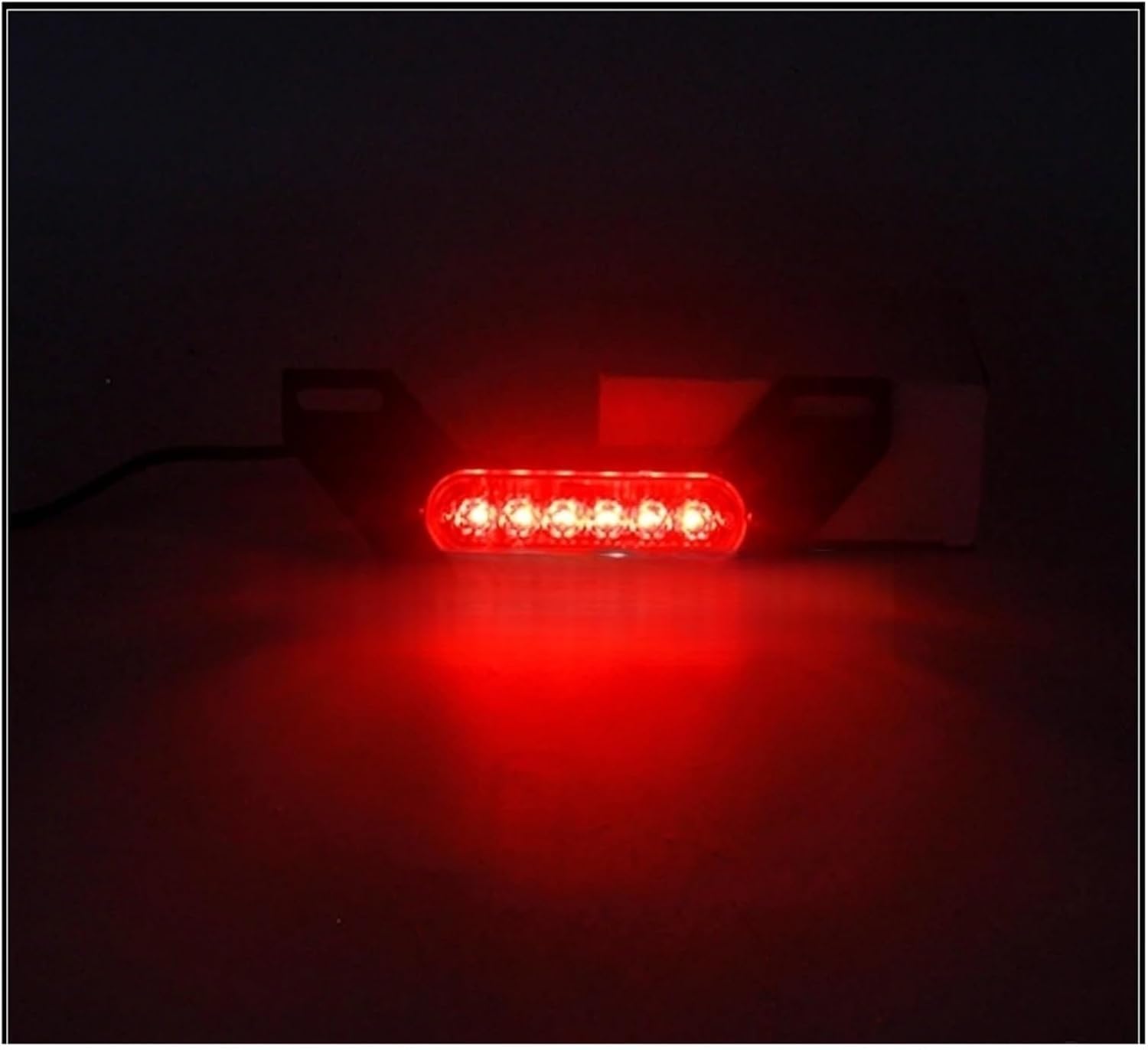 Fanale Posteriore per Moto a Basso consumo energetico (6W), Rosso, Universale, per Targa Moto, ATV, Lampeggiante, Luce di Stop Posteriore.