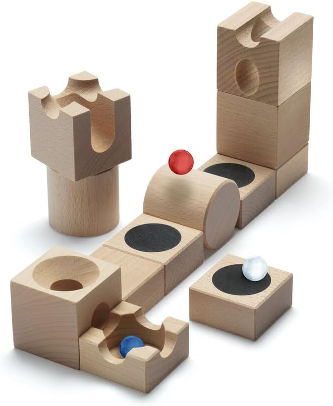 Cuboro Jump Marble Run Game - The Extra Set for Adventurous Jumps