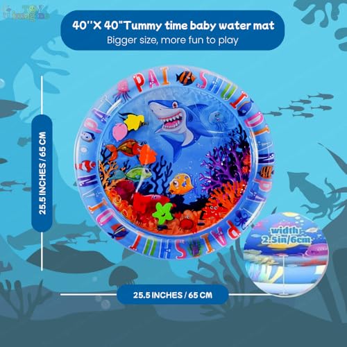 Image of Toy Imagine Circle Water Play mat for Babies Tummy Time Leakproof Water Play Mat, Fun Activity Play Center Indoor and Outdoor Water Play Mat for Baby, Pack of 1, Multicolour
