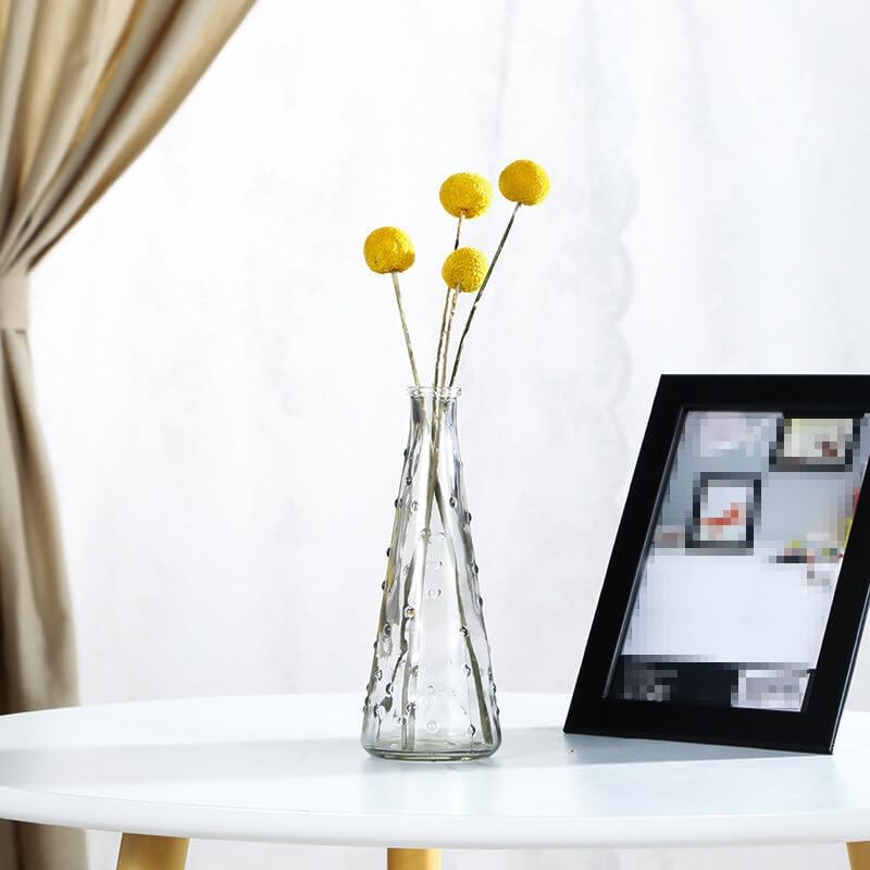 18CM Clear Glass Vases Small Caliber Bud Vase Single Stem Vase Mini Plant Vase Decorative Vase for Living Room Tabletop Bedroom Ornaments Home Decor - Image 6