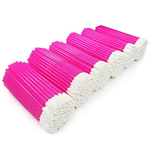 Disposable Lip Brushes 600 Pcs Make Up Brush Lipstick Lip Gloss Wands Applicator Tool(Rose,600 pcs)