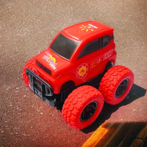 Image of PLUSPOINT Monster Truck Toys - Friction Powered Toy Cars Push and Go Vehicles for Kids Best Christmas Birthday Party Gift for Boys Girls Aged 3 and Above (City 4pc)