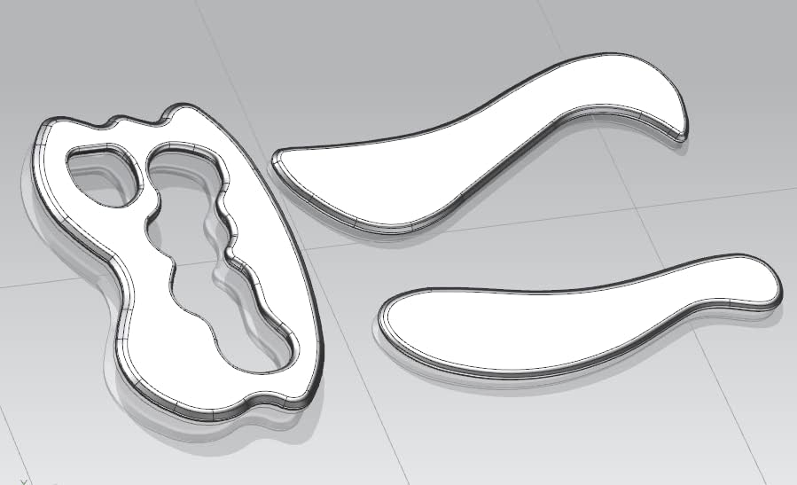 Miniatura 2 de NCCYOOT Gua sha - Herramienta de acero inoxidable gua sha-3 piezas, herramienta de masaje Gussha, herramienta de raspado muscular para terapia de