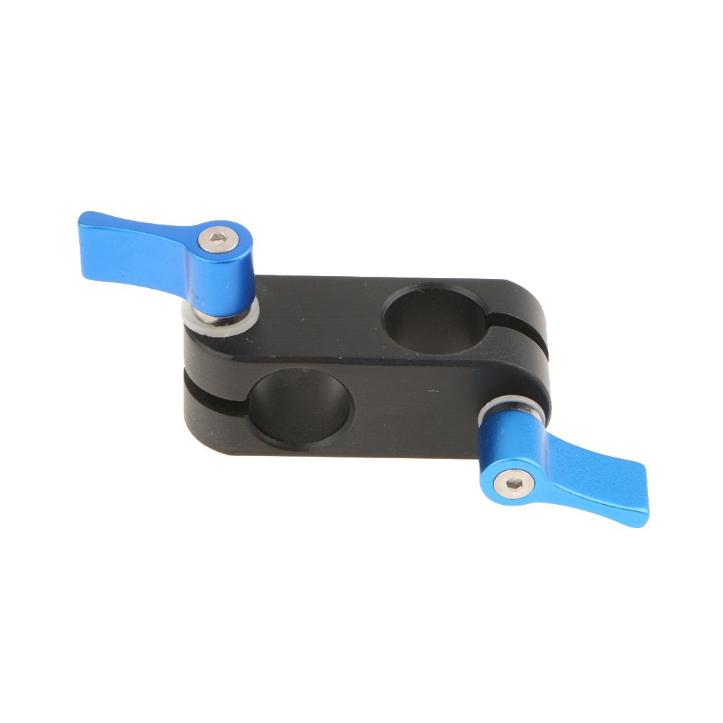 15mmRail Block Rod Clamp Mount 90 Degree Right Angle Adapter for DSLR Camera Blue-image-10