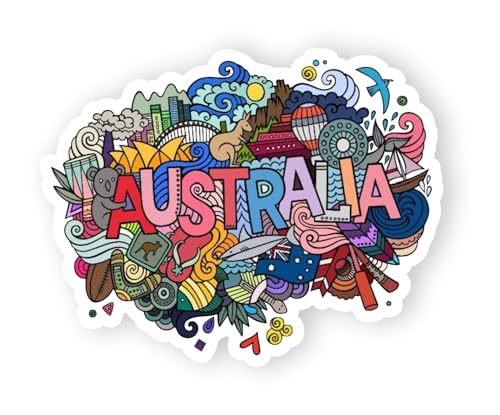 Image of Australia Acrylic Fridge Magnet - UV Textured Printed, Stylish Multicolor Magnet for Fridge, Wardrobe & Metal Surfaces, Pack of 1 (Australia)