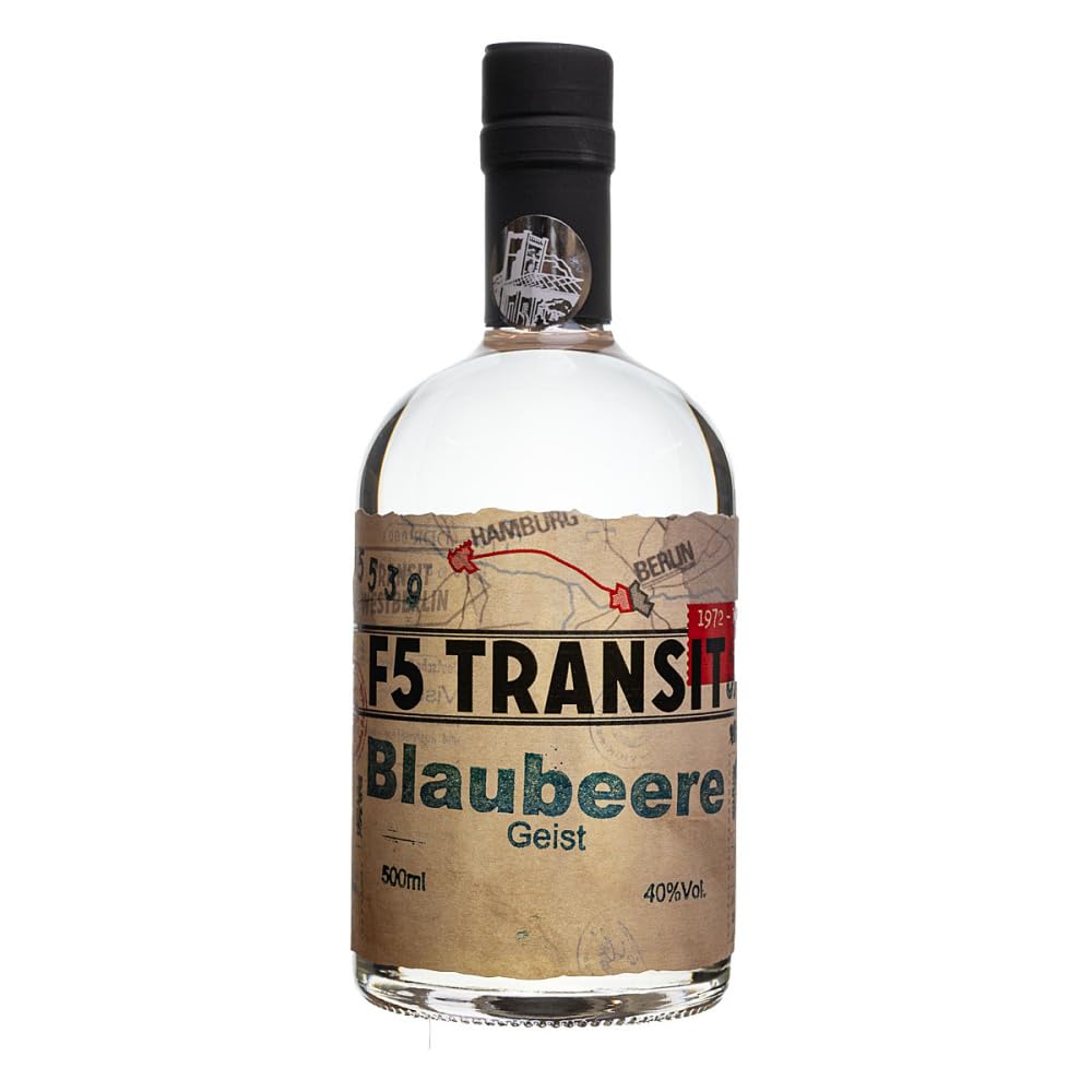 Blaubeere Geist 6x0.5l (40% Vol) No. 5339 - RATION | Blaubeergeist | 6 Flaschen a 500ml | Schwechower Brennerei (1229)