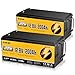 Rvpozwer 12V 200Ah LiFePO4 Battery 2 Pack, Built-in 200A BMS, 15000+ Deep Cycles, Group 31 Lightweight Lithium Iron Phosphate Batteries for RV, Marine, Solar, Trolling Motor, Home Energy, Off-Grid