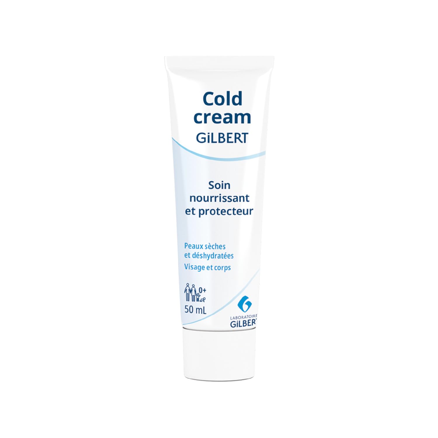 LABORATOIRES GILBERT Cold Cream Bébé et Enfant Peaux Sèches et Sensibles Visage et Corps 50 mL - Lot de 4