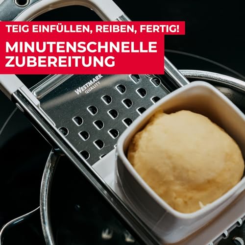 Foto von Westmark Spätzlehobel mit Teigschlitten - Spätzlereibe für Topfdurchmesser bis zu 24 cm - rostfreier Edelstahl (Knöpfle)
