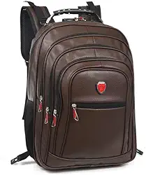 Mochila Masculina Couro Refor?ada Bolsa Notebook Imperme?vel Executiva com USB e Anti Furto (CAF?)