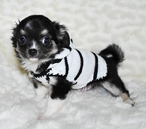 ADogFashion XXS Dog Sweater Zebra Dog Costume XX Small Dog Clothes Teacup Chihuahua Yorkie Puppy Clothing Hoodie