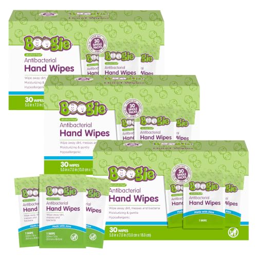 Boogie Antibacterial Hand Wipes - 90 Count