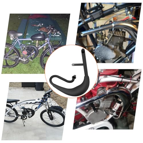 Image of FVRITO Performance Exhaust Muffler Expansion Chamber Pipe Silencer Gasket for 2 Stroke 50cc 66cc 80cc Engine Gas Motorized Bicycle Motor Bike Black