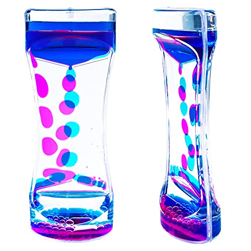 OCTTN Liquid Motion Bubbler Timer Sensory Toys for Relaxation, 1 Pack Water Motion Timer Fidget Toy Anxiety Toy for All Age, drip Oil Motion Bubble Toy Sensory Play for Office Home Table Decoration