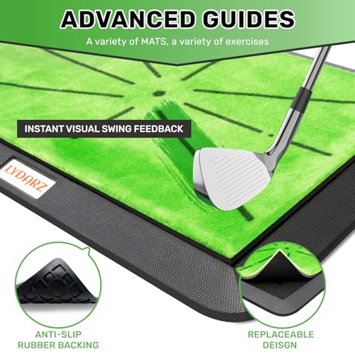 Golf Hitting Mats with 3 Replaceable Surfaces