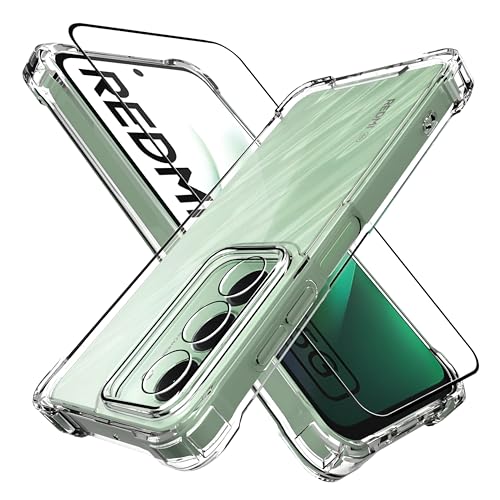 Image of TPU Back Cover Case + Tempered Glass for Redmi 15 5G | Camera Protection | Transparent Mobile Phone Back Cover Case with Screen Protector for Redmi 15 5G | Transparent Back Cover