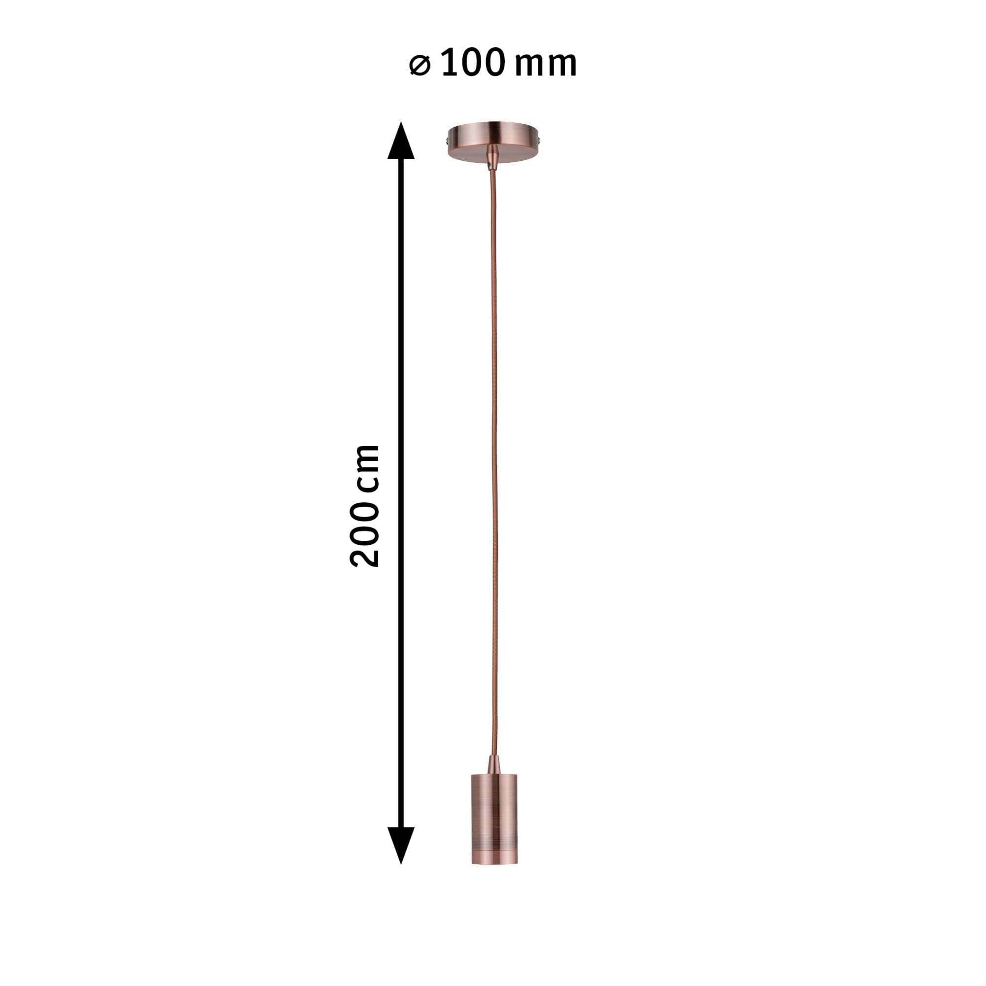 Paulmann 50387 luminaire en suspension Neordic Haldis max. 20 watts suspension Cuivre éclairage de plafond métal, luminaire suspendu Métal E27